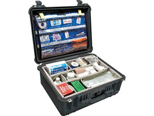 Pelican�b�y���J�� PELICAN �y���J�� 1550 EMS�f�B�o�C�_�[ 33L 52.5cm x 43.7cm x 21.3cm �n�[�h�P�[�X ���K�i �ۏؕt�� �v���e�N�^�[�P�[�X �u���b�N 1550-005-110