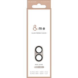 ELECOM｜エレコム iPhone 16/16 Plus用 レンズフィルム カメラレンズカバー ガラス &me 全面グリッター PMA24AFLLP6PU