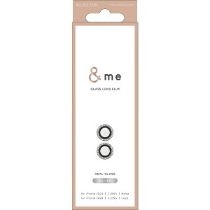 ELECOM�b�G���R�� iPhone 16/16 Plus�p �����Y�t�B���� �J���������Y�K���X�t�B���� ���C���X�g�[�� �V���o�[ PMA24AFLLGRSV