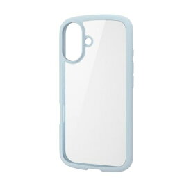 ELECOM｜エレコム iPhone 16（6.1インチ）TOUGHIM LITE フレームカラー ブルー PMA24ATSLFCBU