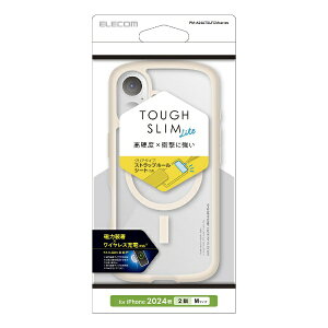 ELECOM�b�G���R�� iPhone 16�i6.1�C���`�jTOUGHIM LITE �t���[���J���[ MAGKEEP �z���C�g PMA24ATSLFCMWH