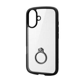 ELECOM｜エレコム iPhone 16（6.1インチ）TOUGHIM LITE フレームカラー リング付 ブラック PMA24ATSLFCRBK