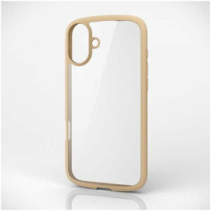 ELECOM�b�G���R�� iPhone 16 Plus�i6.7�C���`�j TOUGHIM LITE �t���[���J���[ �J�t�F�I�� PMA24BTSLFCBE