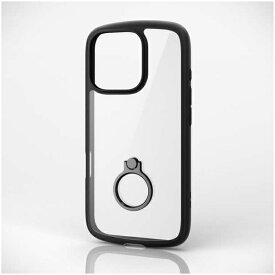ELECOM｜エレコム iPhone 16 Pro（6.3インチ） TOUGHIM LITE フレームカラー リング付 ブラック PMA24CTSLFCRBK
