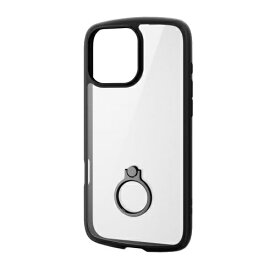 ELECOM｜エレコム iPhone 16 Pro Max（6.9インチ） TOUGHIM LITE フレームカラー リング付 ブラック PMA24DTSLFCRBK