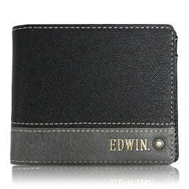 ファインプラス｜FINE PLUS 切替合皮 二つ折財布 EDWIN GRAY 22269257
