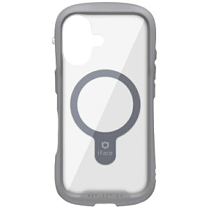 HAMEEbn~B iPhone 16i6.1C`j iFace Reflection MagSynq KXNAP[X iFace O[ 41-980026