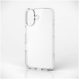 ELECOM｜エレコム iPhone 16（6.1インチ）ハイブリッドケース ガラス スタンダード クリア PMCA24AHVCG1CR