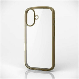 ELECOM｜エレコム iPhone 16（6.1インチ）TOUGHIM LITE フレームジェリーカラー ブラウン PMCA24ATSLAFCBR