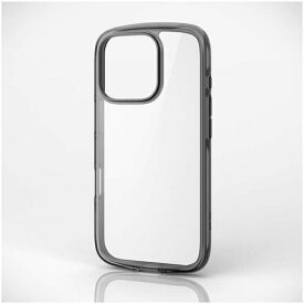 ELECOM｜エレコム iPhone 16 Pro（6.3インチ） TOUGHIM LITE フレームジェリーカラー ブラック PMCA24CTSLAFCBK