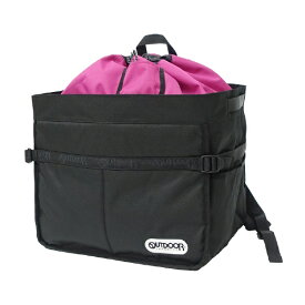 ファインプラス｜FINE PLUS プレミアム ロゴテープ バスケット リュック エコバッグ レジカゴ対応 大容量 OUTDOOR PRODUCTS BLACK-2 22469006
