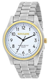 サンフレイム｜SUNFLAME メンズ腕時計 ステンレス 「メイドインジャパン」シリーズ シルバー/ゴールド JB4D0001-MT