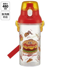 Skater｜スケーター 食洗機対応プラスチッククリアボトル480ml　バーガーフレンズ PSB5TR