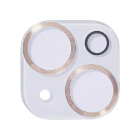 HAMEE｜ハミィ [iPhone 14/14 Plus専用] 強化ガラス カメラレンズプロテクター iFace メタルゴールド 41-978351