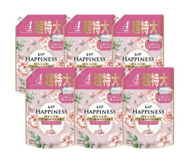P&G｜ピーアンドジー レノアハピネス　柔軟剤　液体　夢ふわタッチ華やかに香るアンティークローズの香り　超特大　詰め替え　大容量　まとめ買い　1285ml×6個 アンティークローズ