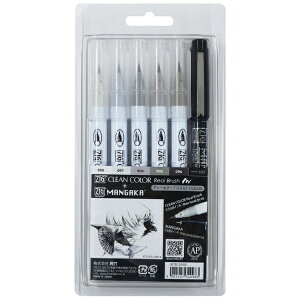 |bKuretake ZIG CLEAN COLOR REAL BRUSH{MANGAKA / 6{Zbg IKTB-24/6V