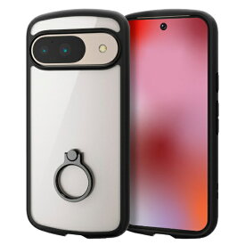 ELECOM｜エレコム Google Pixel 9 / 9 Pro ケース ハイブリッド カバー 衝撃吸収 軽量 薄型 カメラレンズ保護設計 リング付 スタンド機能付 ストラップホールシート付 TOUGH SLIM LITE ブラック PM-P242TSLFCRBK