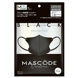 サンスマイル｜SunSmile MASCODE（マスコード）3Dマスク ワントーン OM01 Mサイズ 7枚 ブラック