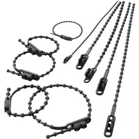 トラスコ中山｜TRUSCO NAKAYAMA ダブルヘッドノットタイ　幅2．0mmX145mm最大結束φ35黒　TRKTV145EBK （1袋100本）