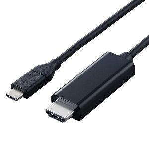 ELECOMbGR USB-C  HDMI P[u [f /5m /4KΉ] Chrome/Android/iPadOS/iOS/Mac/Windows11Ή ubN CAC-CHDMI50BK2