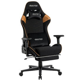 【エントリーで最大2万ポイント当たる｜11/18迄】 ルームワークス｜ROOMWORKS ゲーミングチェア [W720xD720xH1205〜1275mm] VESTEX S2FTシリーズ(フットレスト付き) ブラウン VES-S2FTBR