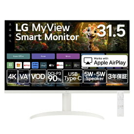 【エントリーで最大全額ポイント還元｜7/18迄】 LG｜エルジー USB-C対応 PCモニター MyView Smart Monitor 32SR75U-W [31.5型 /4K(3840×2160） /ワイド]
