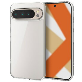 ELECOM｜エレコム Google Pixel 9 Pro XL ケース ハイブリッド カバー 衝撃吸収 カメラレンズ保護設計 ワイヤレス充電可 ストラップホール付 クリア PM-P243HVCKCR