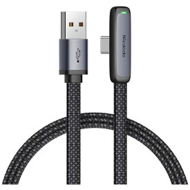 Mcdodo｜マクドド Zebra Series Type-C 6A 90 Degree Data Cable 1.2m ブラック BLMDCA31-12-BK