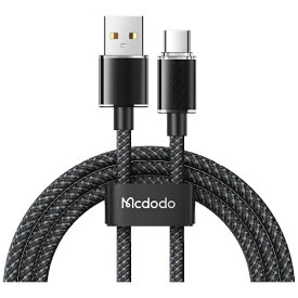 Mcdodo｜マクドド Type-A to Type-C 6A 100W QC2.0/3.0/4.0 Transparent Data Cable 1.2m ブラック BMDCA365-12-BK