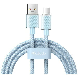 Mcdodob}Nhh Type-A to Type-C 6A 100W QC2.0/3.0/4.0 Transparent Data Cable 1.2m u[ BMDCA365-12-BL