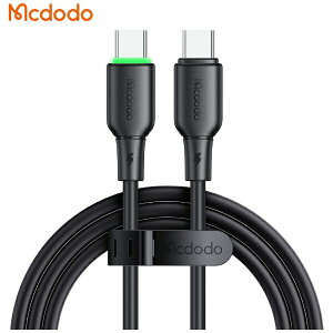 Mcdodo�b�}�N�h�h 65W Type-C to Type-C Data Cable with LED Light 1.2m �u���b�N BMDCA477-12-BK