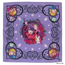 ブルーミング中西｜BLOOMING NAKANISHI Anna Sui×推しの子　プリントハンカチ　「アイ×アクア×ルビー」