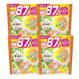P&G｜ピーアンドジー 【ケース販売】ボールドジェルボール4D心弾けるシトラス&ウ゛ァーベナの香り　つめかえ超メガジャンボサイズ87個×4 心弾けるシトラス&ヴァーベナの香り
