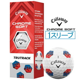 キャロウェイ｜Callaway ゴルフボール CHROME SOFT TRUTRACK ボール ブルー×レッド 6421261032063 [3球（1スリーブ）]