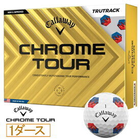 【エントリーで最大全額ポイント還元｜7/18迄】 キャロウェイ｜Callaway ゴルフボール CHROME TOUR TRUTRACK ボール ブルー×レッド 6432061122063 [12球（1ダース）]