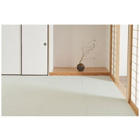 萩原｜HAGIHARA 敷き詰め　洗えるい草風カーペット　パスラッシュ　グリーン　江戸間8畳