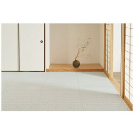 萩原｜HAGIHARA 敷き詰め　洗えるい草風カーペット　パスラッシュ　グレー　江戸間6畳 【メーカー直送・時間指定・返品不可】