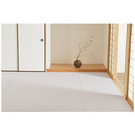 萩原｜HAGIHARA 敷き詰め　洗えるい草風カーペット　パスラッシュ　パープル　江戸間6畳