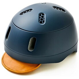 クミカ工業｜kumika 自転車用ヘルメット kumoa Leather visor クモア レザーバイザー(頭囲：約56〜60cm) ネイビー KS004ANV_L【返品不可】