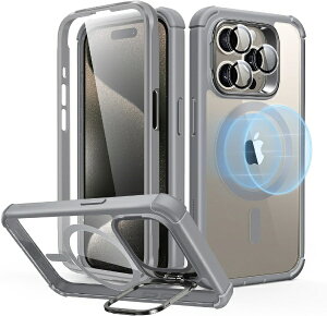 �C�[�G�X�A�[���bESR iPhone 15 Pro�i6.1�C���`�j�X�^���h�t�n�C�u���b�h�P�[�X ESR Clear Dark Blue ArmorToughCasewithStashStandforiPhone15Pro