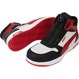 PUMA｜プーマ PUMA632120-260 フロントコート ブラック×ホワイト×レッド ディスク ミッド