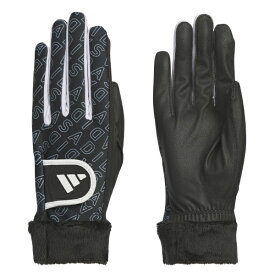 【まとめ買いで最大15％OFFクーポン(7/16まで）】 アディダス｜adidas ゴルフグローブ ウォーム コンフォート グローブ ブラック×ホワイト JTY38 [レディース /両手装着用 /Lサイズ]【rb_makerD】