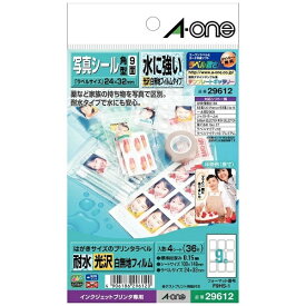 A-one｜エーワン はがきサイズのプリンタラベル 角型 耐水 白無地 29612 [はがき /4シート /9面 /光沢]