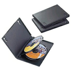ELECOM｜エレコム Blu-ray/DVD/CD対応 トールケース 3枚収納×3 ブラック CCD-DVD07BK[CCDDVD07BK]
