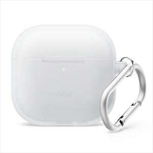 ELAGObGS AirPods4 VRP[X Jo[ Jri t ϏՌ \tg ^ h~ CX[d MagSafe Ή SILICONE HANG CASE iCgO[u[ iCgO[u[