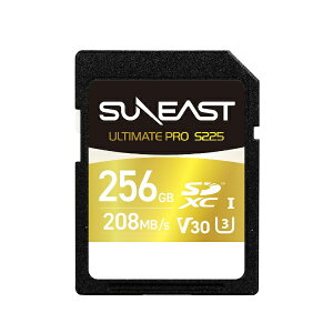 SUNEASTbTC[Xg SDXCJ[h UHS-I V30 ULTIMATE PROiS225 GOLDV[YjU3 Class10 256GB őǍx 208MB/s SUNEAST ULTIMATE PROiAeBCgvj SE-FS1256G23W1F [Class10 /256GB]