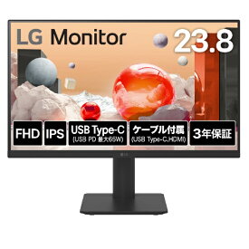 【エントリーで最大全額ポイント還元｜7/18迄】 LG｜エルジー USB-C対応 PCモニター LG Monitor 24MS570B-B [23.8型 /フルHD(1920×1080) /ワイド]