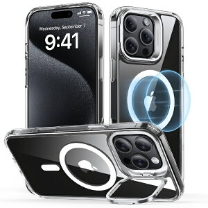 �C�[�G�X�A�[���bESR iPhone 16 Pro Max�i6.9�C���`�j�X�^���h�t�n�C�u���b�h�P�[�X ESR Clear ClassicHybridCaseStashStandforiPhone16ProMax