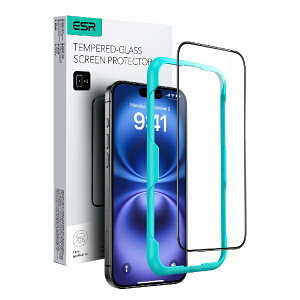 �C�[�G�X�A�[���bESR iPhone 16�i6.1�C���`�j�����K���X�t�B�����i1������j ESR Clear - 1 Pack Tempered-GlassScreenProtectorforiPhone16