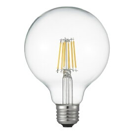 YAZAWA｜ヤザワ G95ボール形LED E26 L色 CL 60W形相当　LDG6LG95　 [E26 /ミニボール電球形 /60W相当 /電球色 /1個] [E26 /ボール電球形 /60W相当 /電球色 /1個 /全方向タイプ]